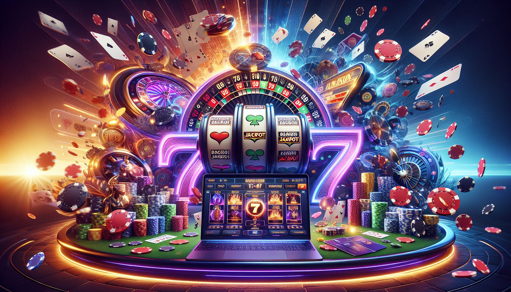 Colorful 7U7 casino lobby interface with live games, slots, and premium mobile visuals